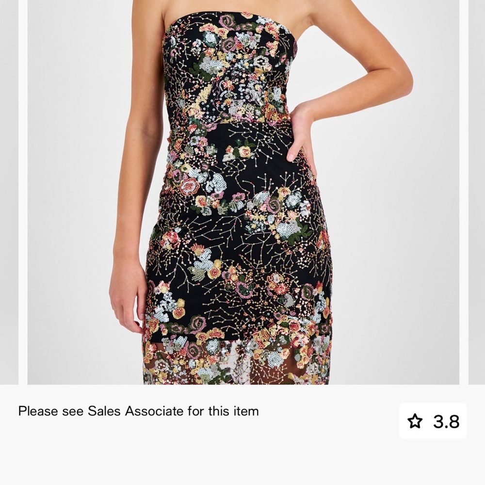 Floral Strapless Dress